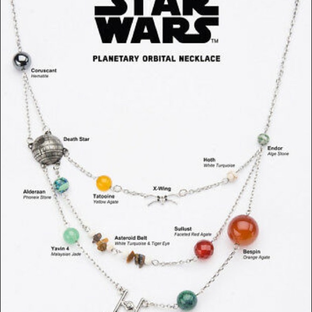 Star Wars Solar Orbit Solar Necklace, Silver Plate - Picture 3 of 8